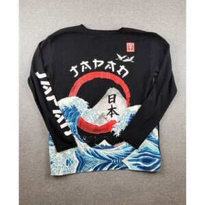 Fresh‎ Laundry Tokyo Japan Men's Black Thermal Waffle Long Sleeve Shirt Size L